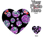 Purple decorative design Playing Cards 54 (Heart)  Front - HeartK