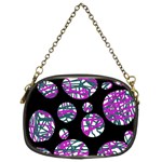 Purple decorative design Chain Purses (Two Sides)  Front