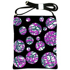 Purple Decorative Design Shoulder Sling Bags by Valentinaart