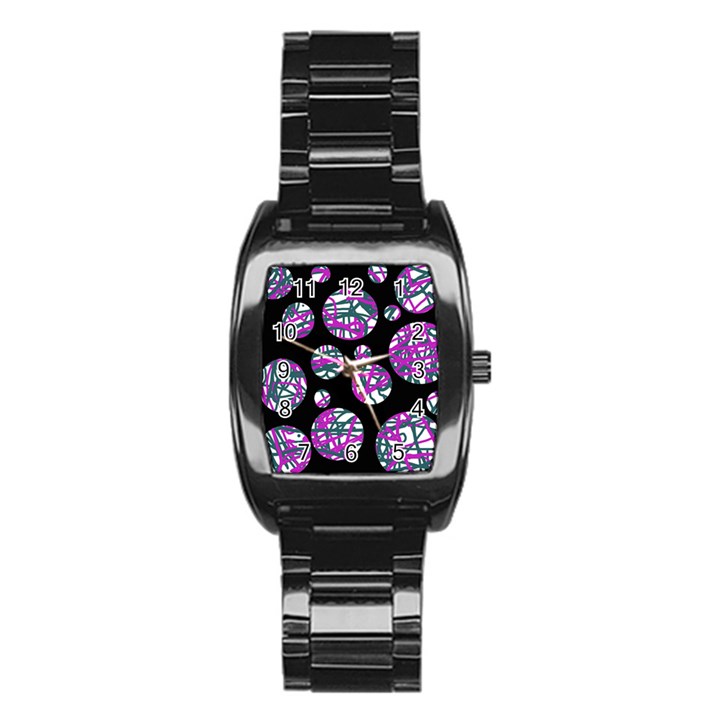 Purple decorative design Stainless Steel Barrel Watch