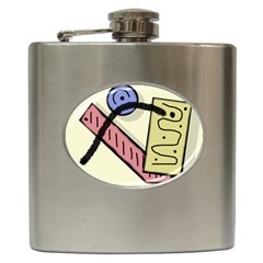 Decorative Abstraction Hip Flask (6 Oz) by Valentinaart