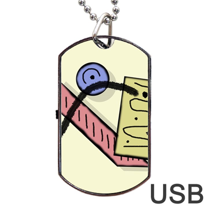 Decorative abstraction Dog Tag USB Flash (Two Sides) 
