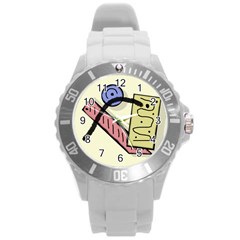 Decorative abstraction Round Plastic Sport Watch (L)