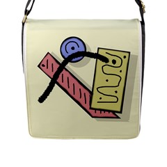 Decorative abstraction Flap Messenger Bag (L) 