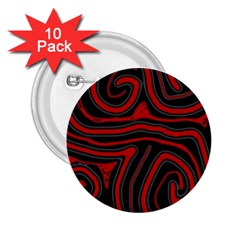 Red And Black Abstraction 2 25  Buttons (10 Pack)  by Valentinaart