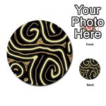 Brown elegant abstraction Multi-purpose Cards (Round)  Front 1