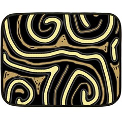 Brown Elegant Abstraction Double Sided Fleece Blanket (mini)  by Valentinaart