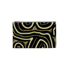 Brown Elegant Abstraction Cosmetic Bag (small) 