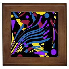 Decorative Abstract Design Framed Tiles by Valentinaart