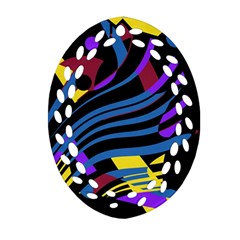 Decorative Abstract Design Ornament (oval Filigree)  by Valentinaart