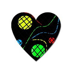 Colorful Design Heart Magnet by Valentinaart