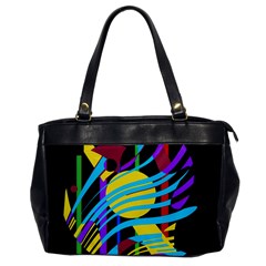 Colorful Abstract Art Office Handbags by Valentinaart