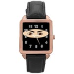 Ninja Rose Gold Leather Watch  Front