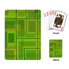 Green Pattern Playing Card by Valentinaart