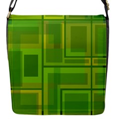 Green Pattern Flap Messenger Bag (s) by Valentinaart