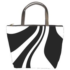 Black And White Pattern Bucket Bags by Valentinaart