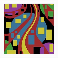 Colorful abstrac art Medium Glasses Cloth (2-Side)