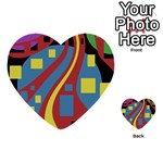 Colorful abstrac art Multi-purpose Cards (Heart)  Front 17