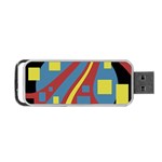 Colorful abstrac art Portable USB Flash (Two Sides) Back