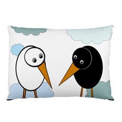 Black and white birds Pillow Case (Two Sides)