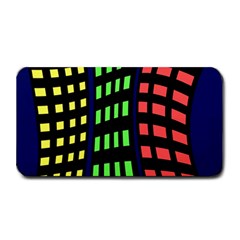 Colorful Abstract City Landscape Medium Bar Mats by Valentinaart