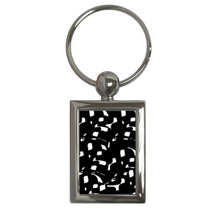 Black and white pattern Key Chains (Rectangle) 