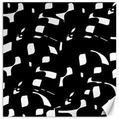 Black And White Pattern Canvas 12  X 12   by Valentinaart