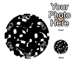 Black and white pattern Playing Cards 54 (Round)  Front - Spade3