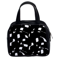 Black And White Pattern Classic Handbags (2 Sides)