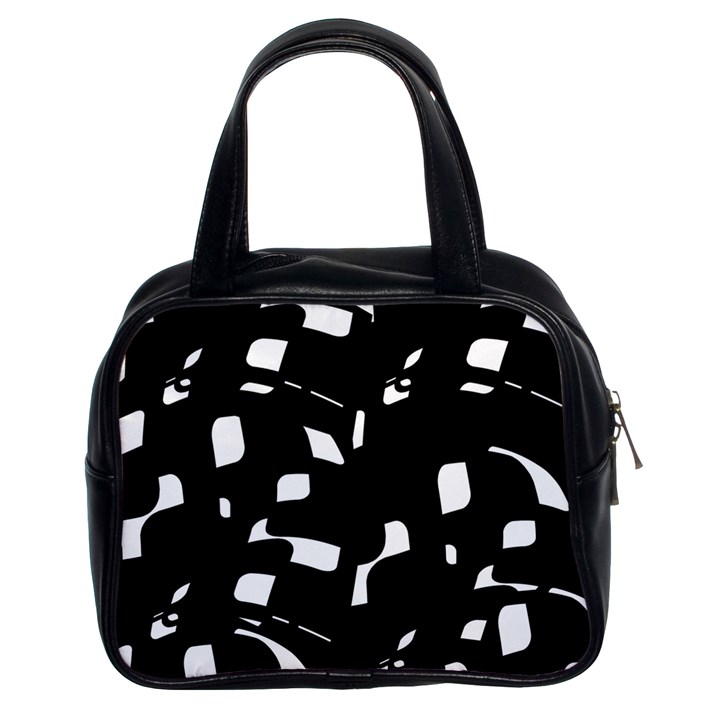 Black and white pattern Classic Handbags (2 Sides)