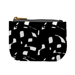 Black And White Pattern Mini Coin Purses by Valentinaart