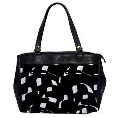 Black And White Pattern Office Handbags by Valentinaart