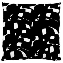 Black And White Pattern Large Cushion Case (two Sides) by Valentinaart