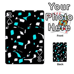 Blue, Black And White Pattern Playing Cards 54 Designs 