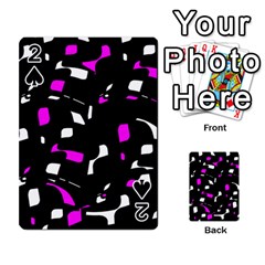 Magenta, Black And White Pattern Playing Cards 54 Designs  by Valentinaart