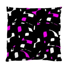 Magenta, Black And White Pattern Standard Cushion Case (one Side) by Valentinaart