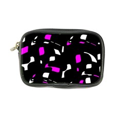 Magenta, Black And White Pattern Coin Purse by Valentinaart