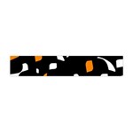 Orange, black and white pattern Flano Scarf (Mini) Front