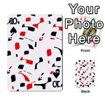 White, red and black pattern Playing Cards 54 Designs  Front - Spade10