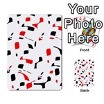 White, red and black pattern Multi-purpose Cards (Rectangle)  Front 17