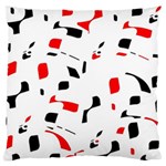 White, red and black pattern Standard Flano Cushion Case (Two Sides) Back