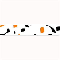 Orange, White And Black Pattern Small Bar Mats by Valentinaart
