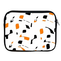 Orange, White And Black Pattern Apple Ipad 2/3/4 Zipper Cases