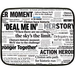 Hillary 2016 Historic Headlines Double Sided Fleece Blanket (mini)  by blueamerica