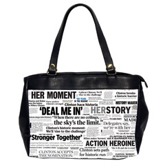 Hillary 2016 Historic Headlines Office Handbags (2 Sides)  by blueamerica