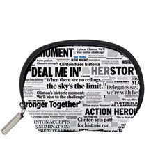 Hillary 2016 Historic Headlines Accessory Pouches (small)  by blueamerica