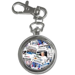 Hillary 2016 Historic Newspaper Collage Key Chain Watches by blueamerica