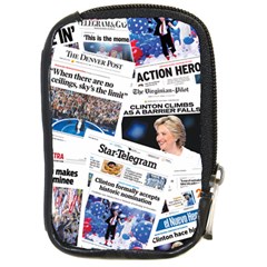 Hillary 2016 Historic Newspaper Collage Compact Camera Cases by blueamerica