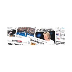 Hillary 2016 Historic Newspaper Collage Satin Scarf (oblong) by blueamerica