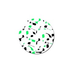 Green, Black And White Pattern Golf Ball Marker (4 Pack)